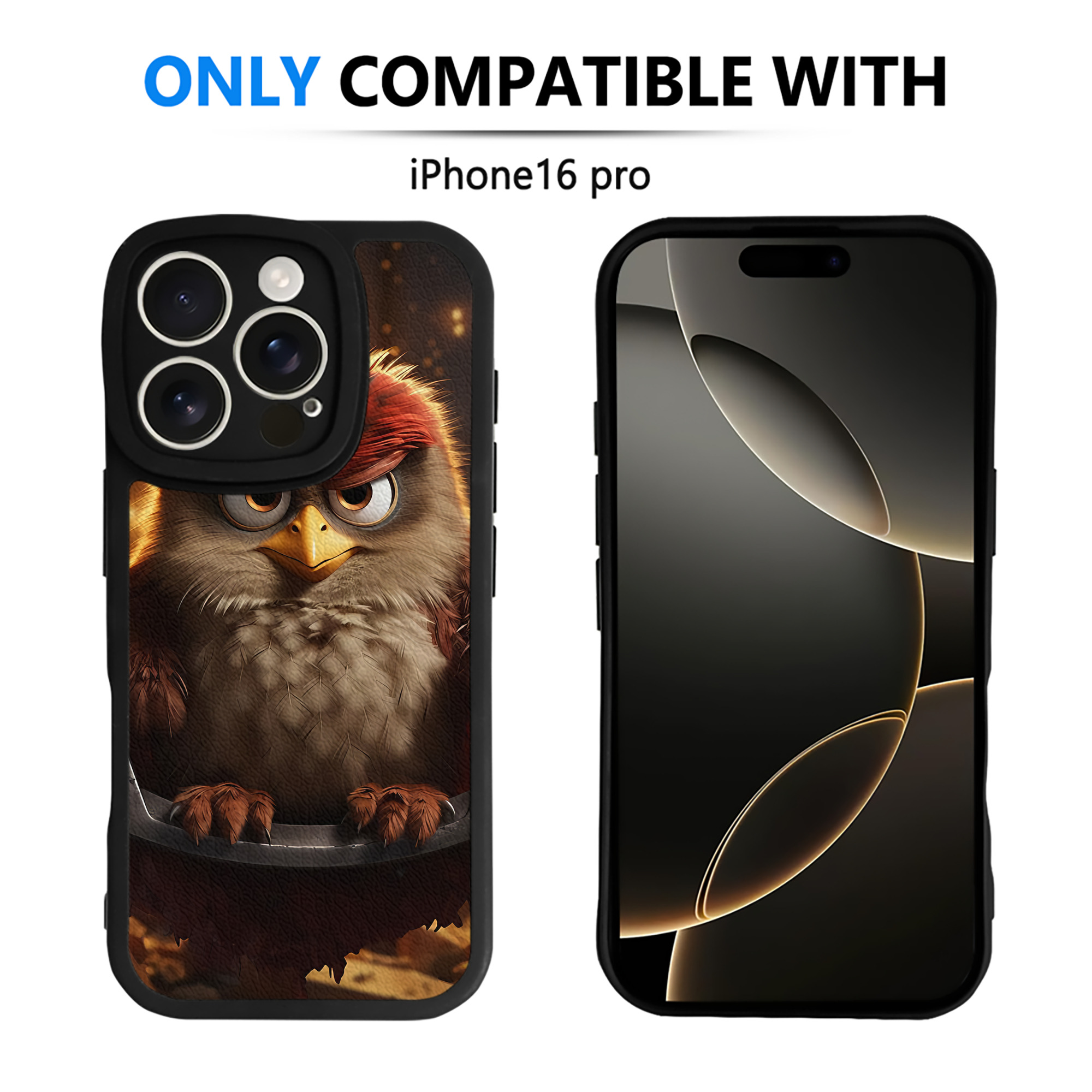 （画像用） Angry Birds アングリーバード 【iPhone 16シリーズ対応】シリコンスマホケース（レザー調） 材質：シリコン